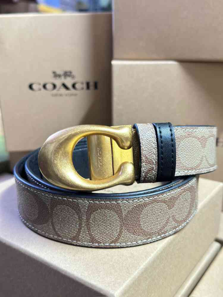 Brown Premium Quality Belt Coach Blue Premium Quality Belt
