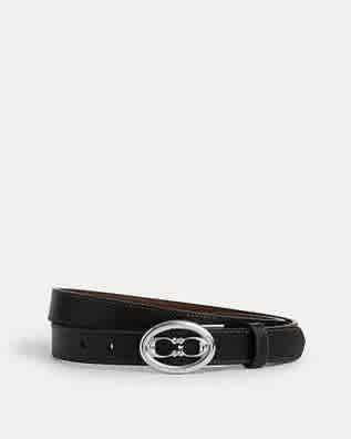 Coach CC Logo Black Premium Quality Belt-thumb-0