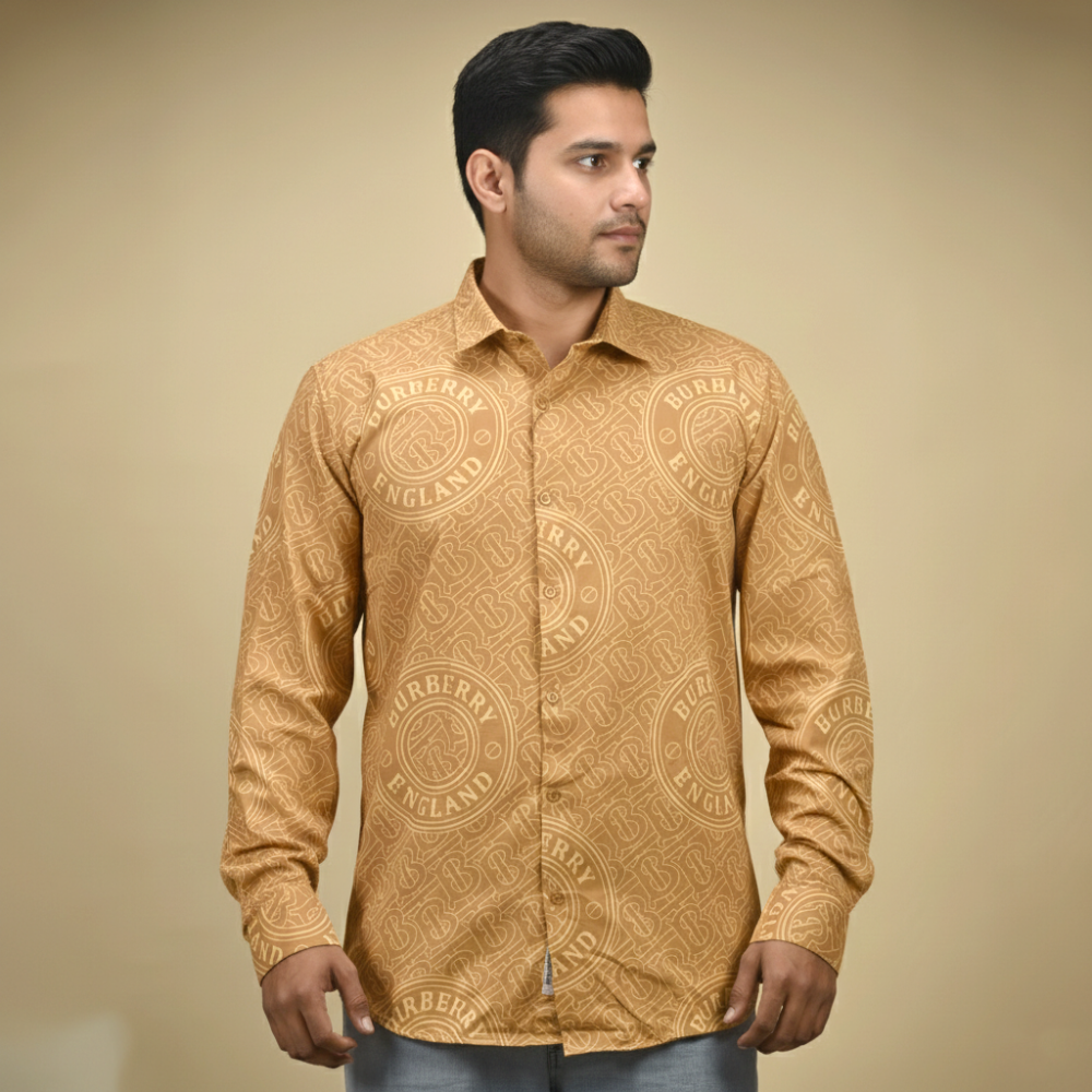 Burberry Mustard Premium Quality Shirt-1