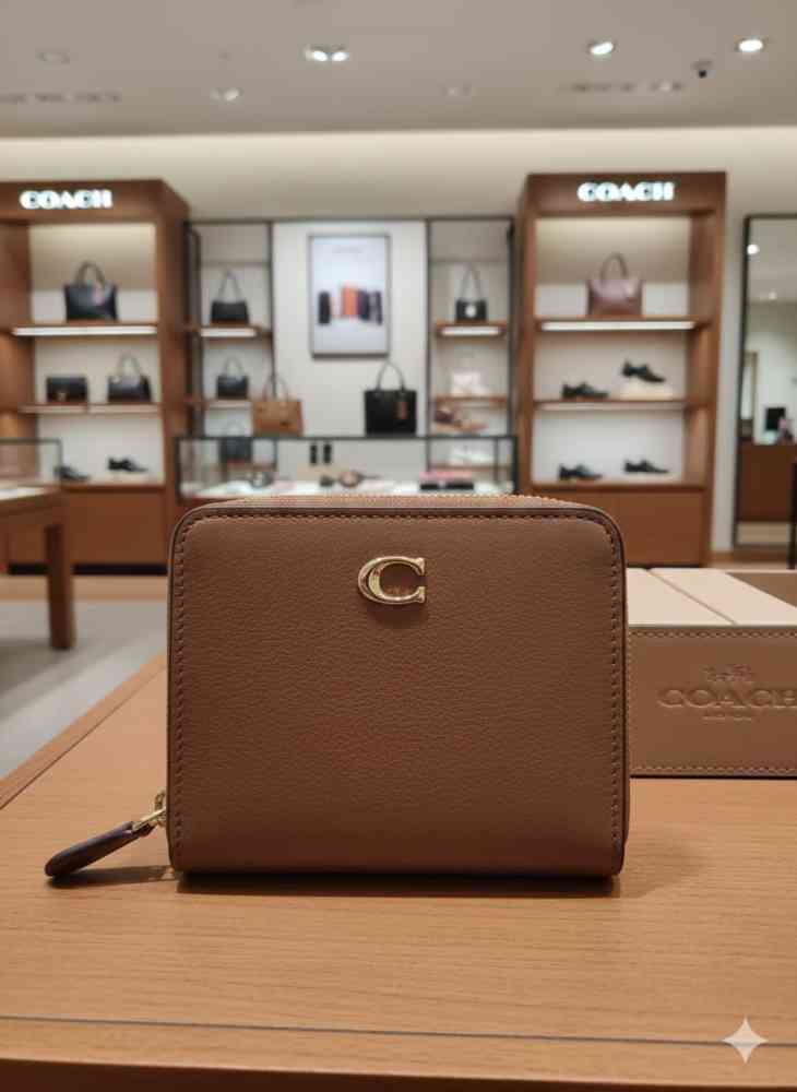 Brown Coach Half Black Premium Quality Wallet