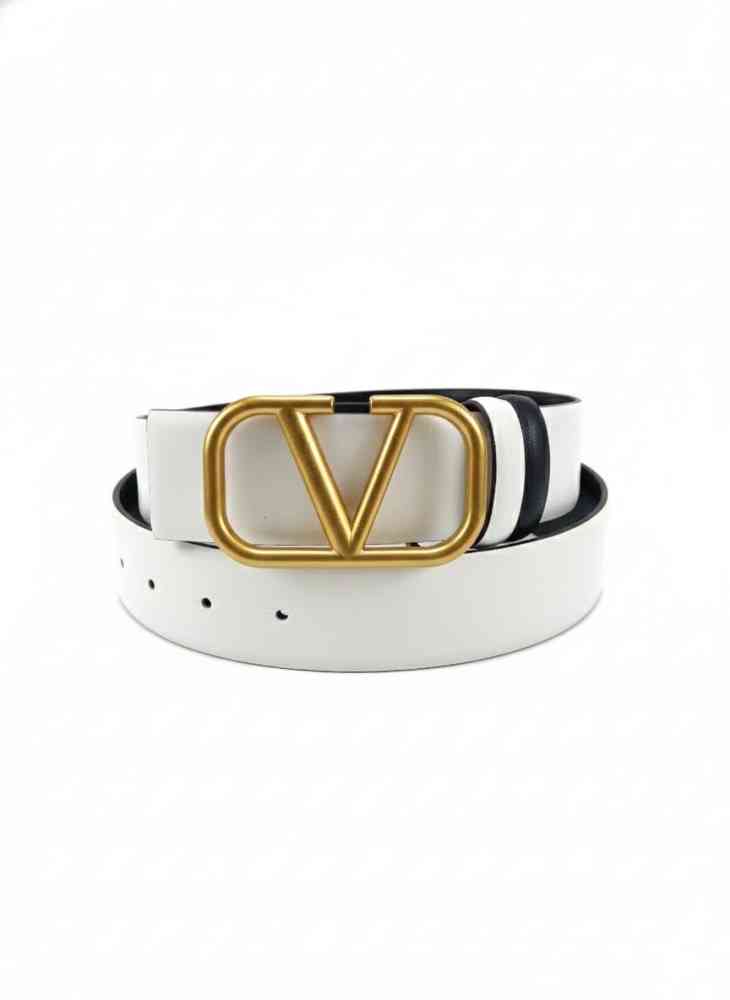 White & Golden Valentino Brown & Golden Premium Quality Loco Belt