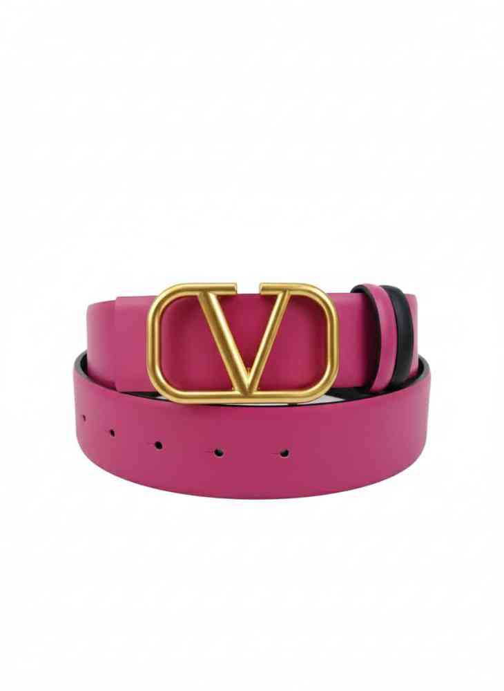 Valentino Pink & Golden Premium Quality Loco Belt-thumb-0