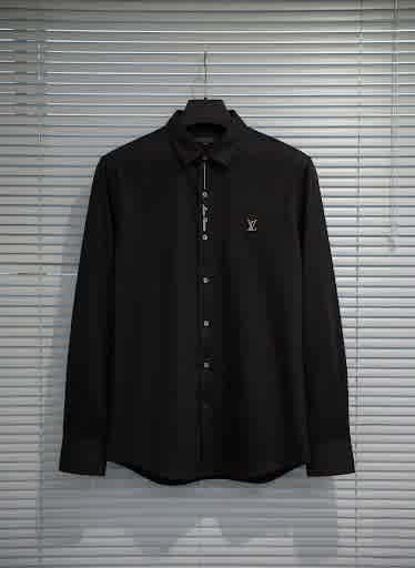 Louis Vuitton Monogram Black Premium Cotton Shirt-1