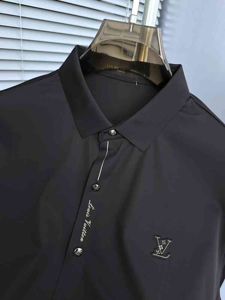 Louis Vuitton Monogram Black Premium Cotton Shirt-5