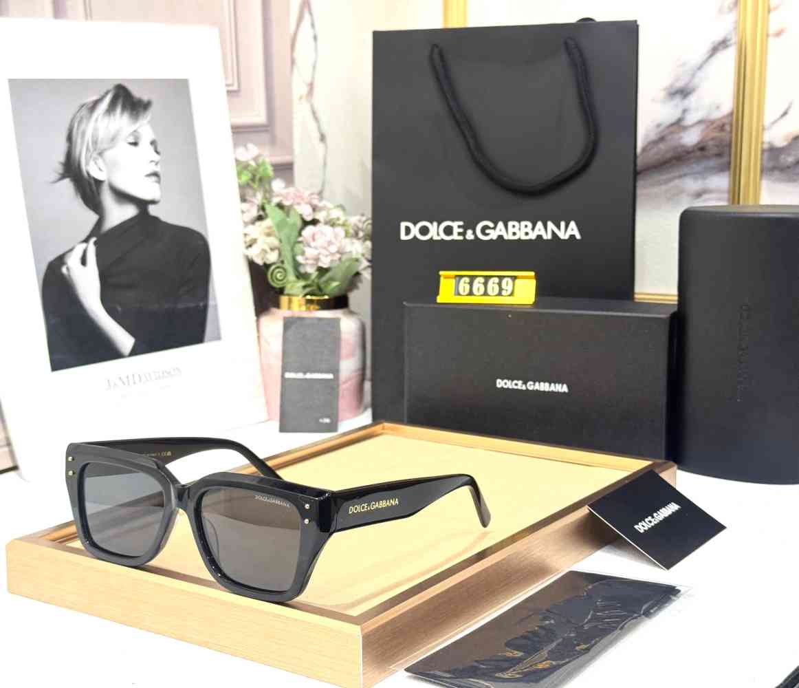Black Dolce & Gabbana White Premium Sunglasses