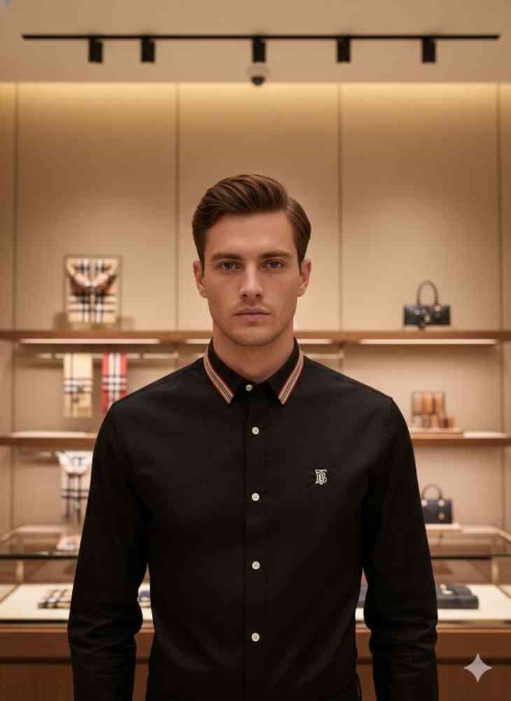 Burberry Black Premium Quality Shirt-2