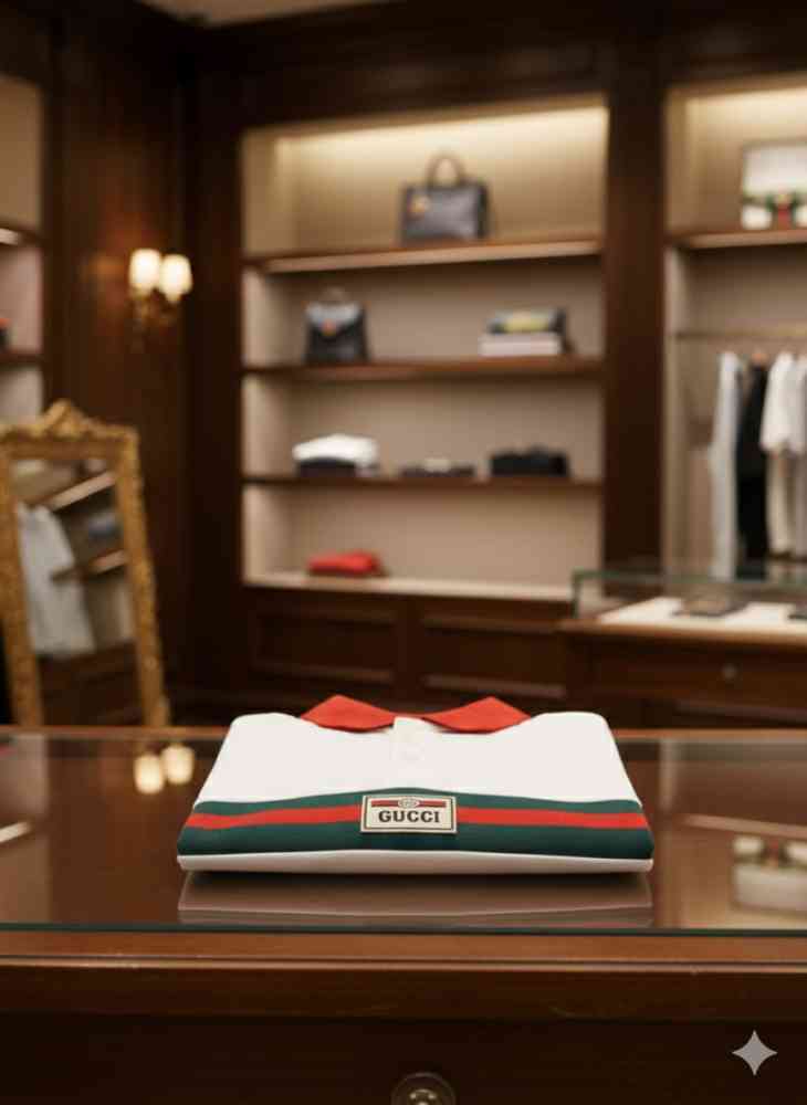 Gucci White Premium Quality Polo T-shirt-thumb-3