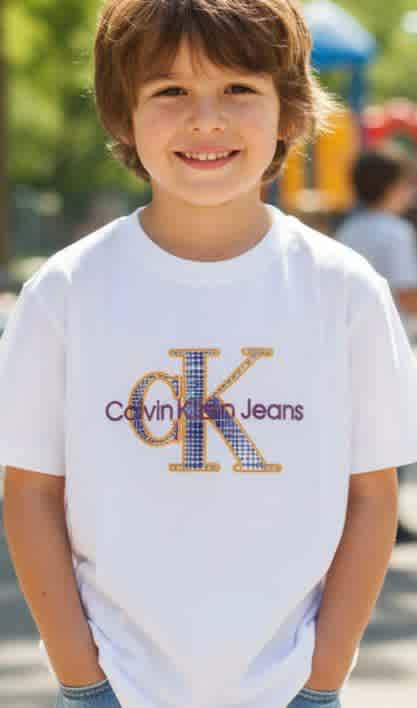 Calvin Klein Print White Kids T-shirt-thumb-1