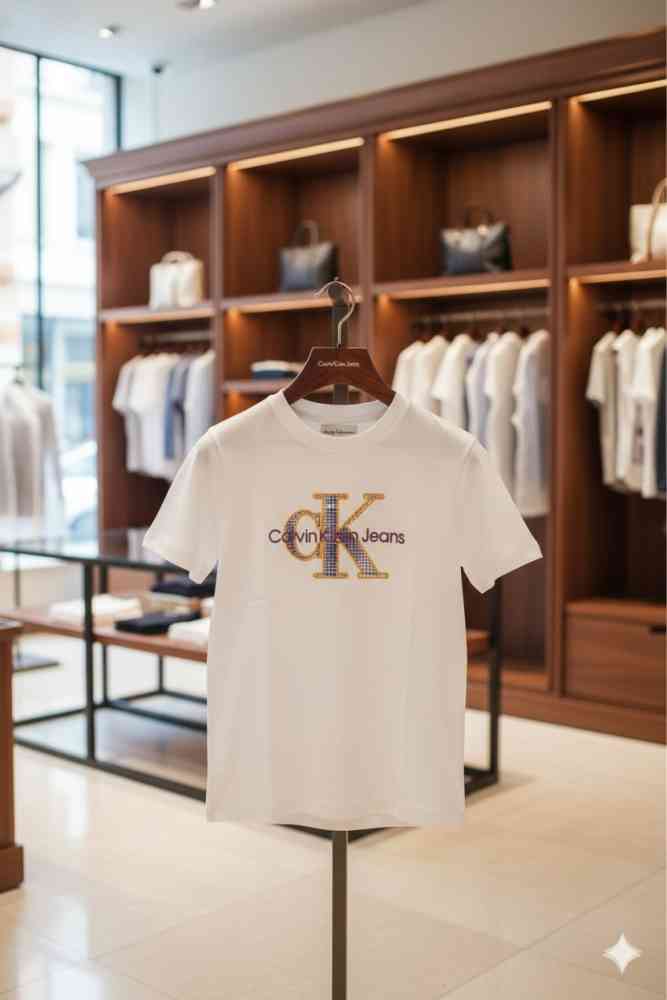 Calvin Klein Print White Kids T-shirt-thumb-3