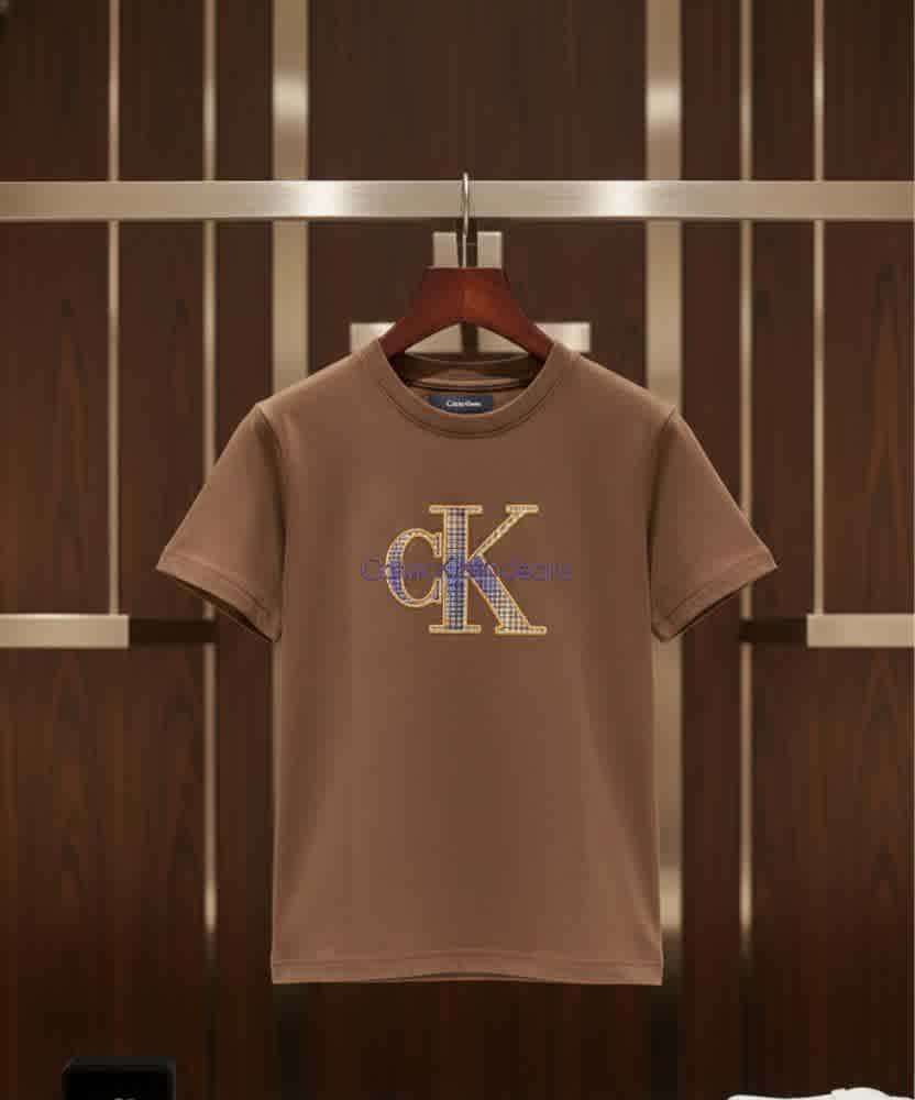 Calvin Klein Print Brown Kids T-shirt-thumb-3