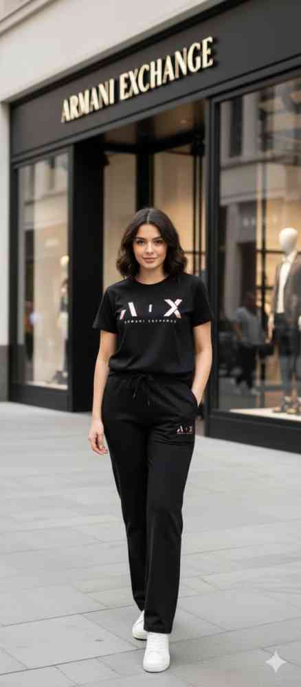 Armani Exchange Black Premium Quality Co-ord Set-1