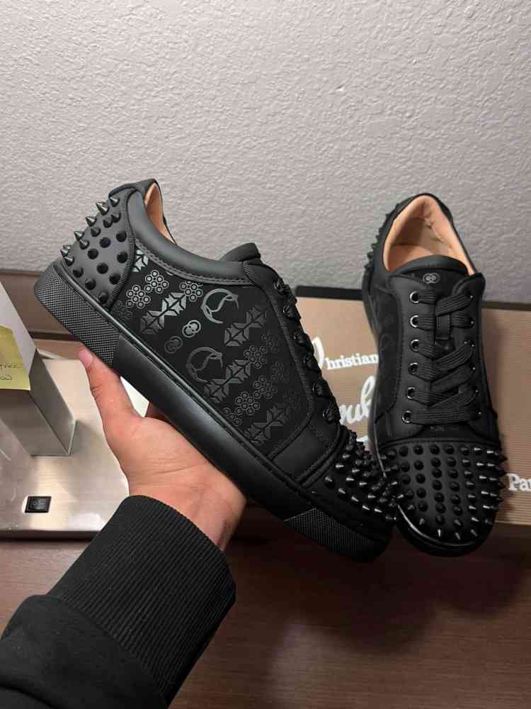 Christian Louboutin Junior leather Black Sneaker-thumb-0