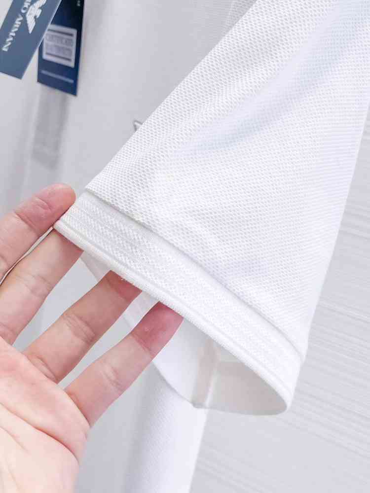 Emporio Armani White Cotton T-Shirt-thumb-3