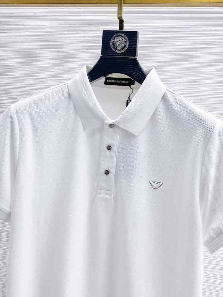 Emporio Armani White Cotton T-Shirt-thumb-1