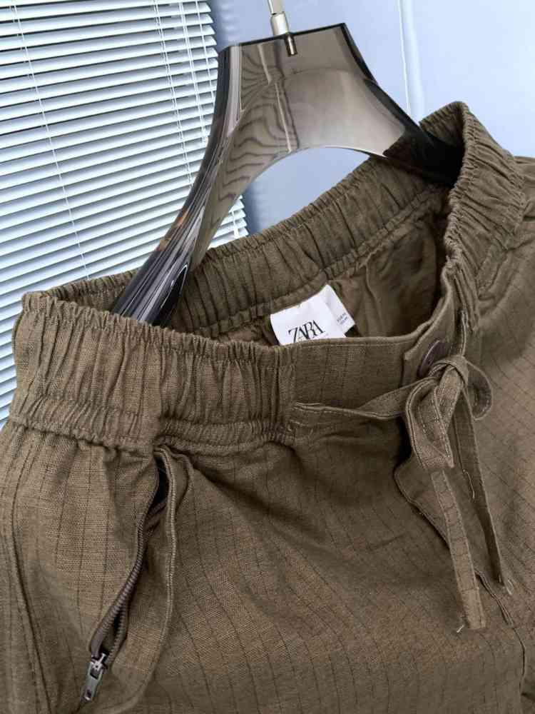 Zara Brown Premium Linen Heavy Quality Lower-thumb-3