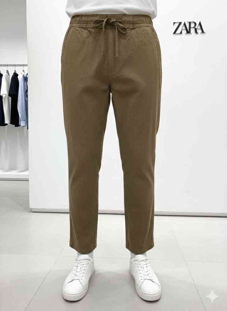 Brown Zara Cream Premium Linen Heavy Quality Lower