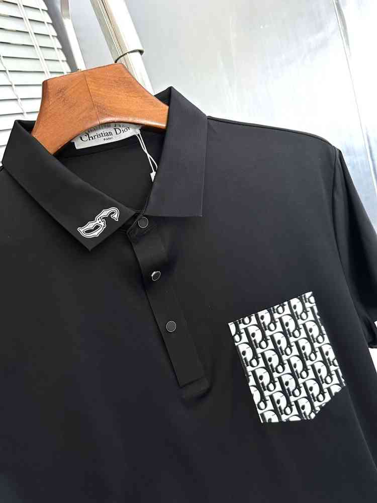 Dior Black Premium Quality Polo T-Shirt-thumb-3