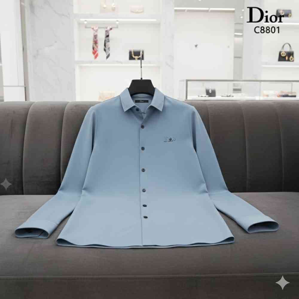 Dior Sky Blue Premium Quality Shirt-thumb-2