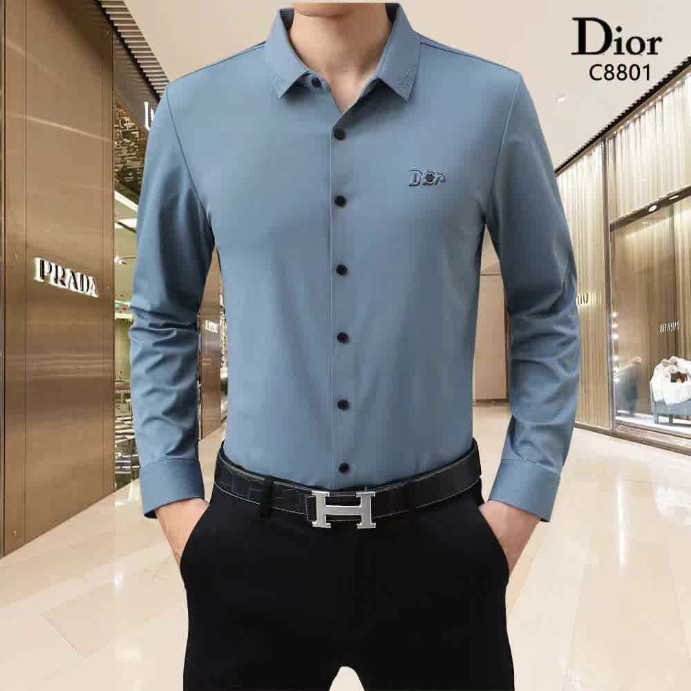 Sky Blue Dior Black Premium Quality Shirt