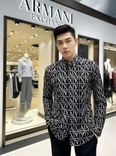Black Armani Exchange White Premium Quality Cotton Shirt