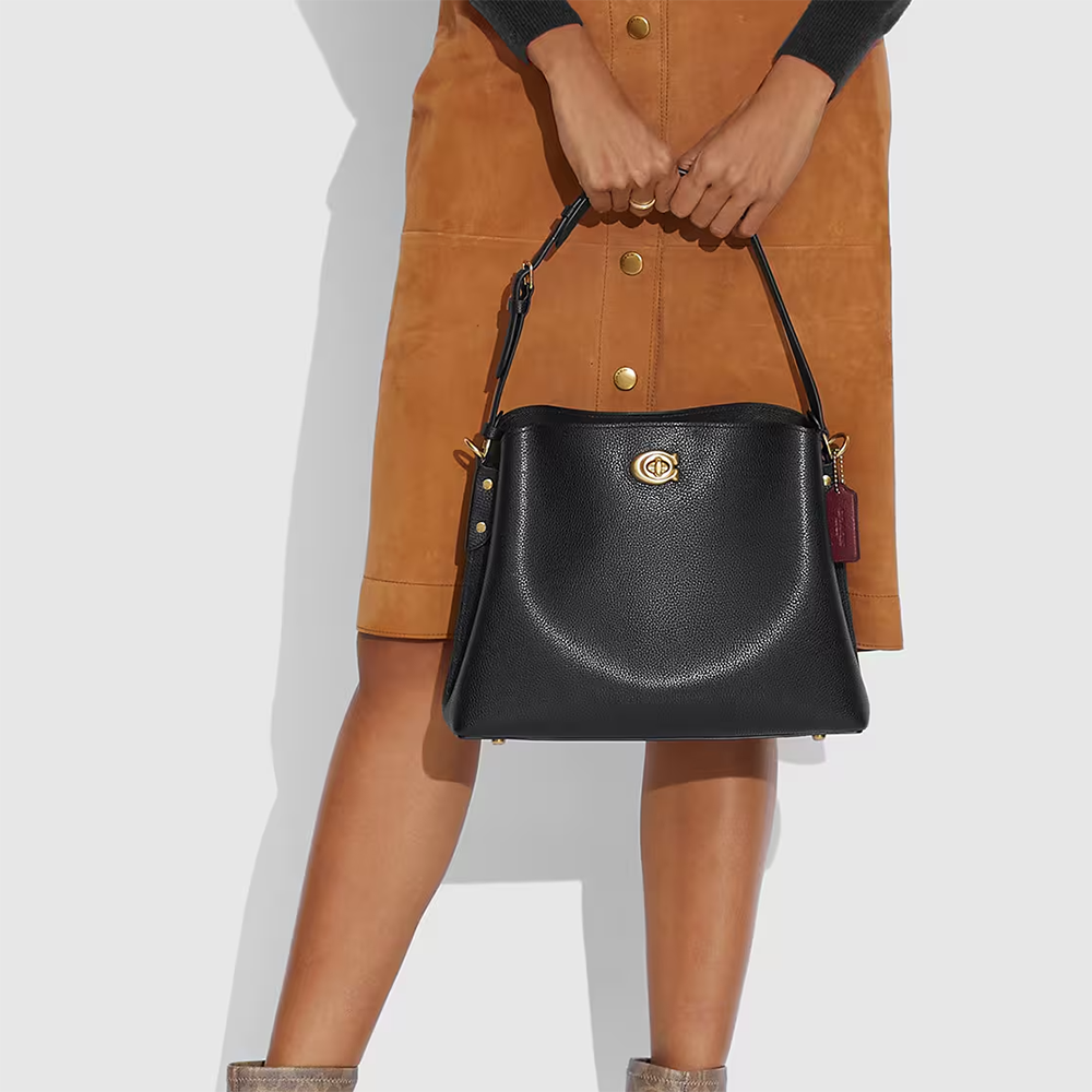 Coach Willow Bucket Laurel Black Bucket Shoulder Bag-thumb-5