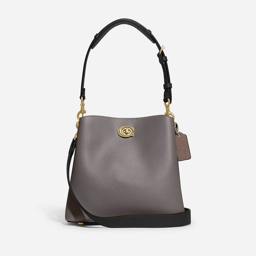 Grey Coach Willow Bucket Laurel Black Bucket Shoulder Bag