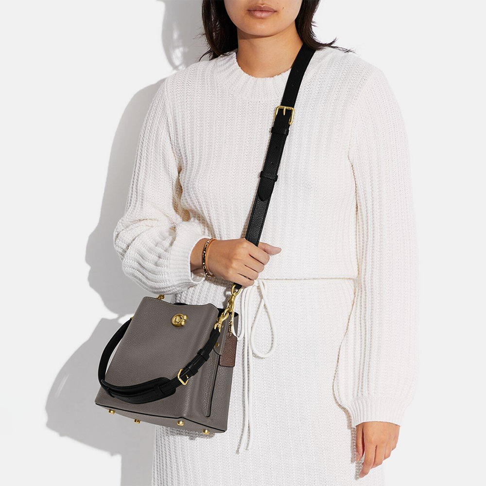 Coach Willow Bucket Laurel Grey Bucket Shoulder Bag-thumb-5