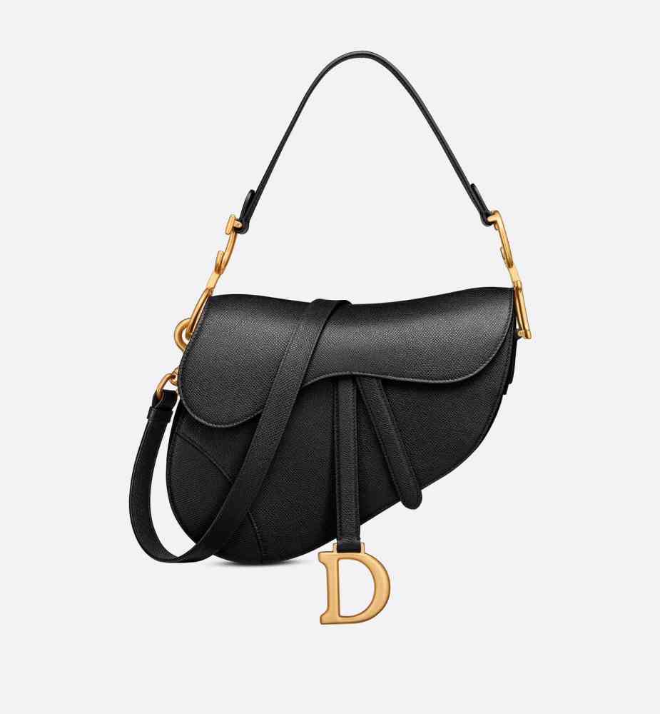 Dior Signature Black Saddle Shoulder Bag-thumb-0