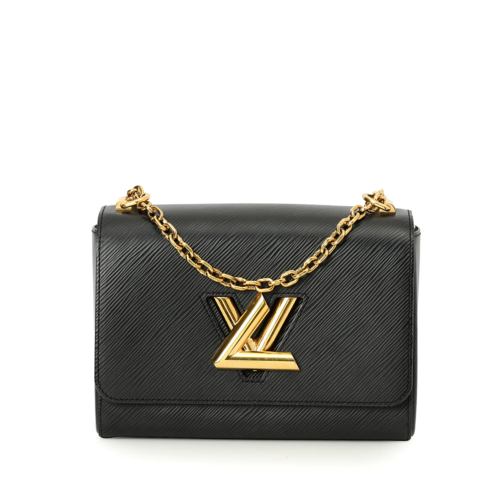 Black Louis Vuitton Epi Twist White MM Sling Handbag
