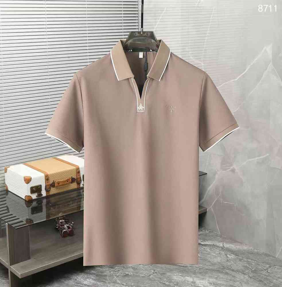 Prada Peach Premium Quality Polo T-shirt-thumb-0