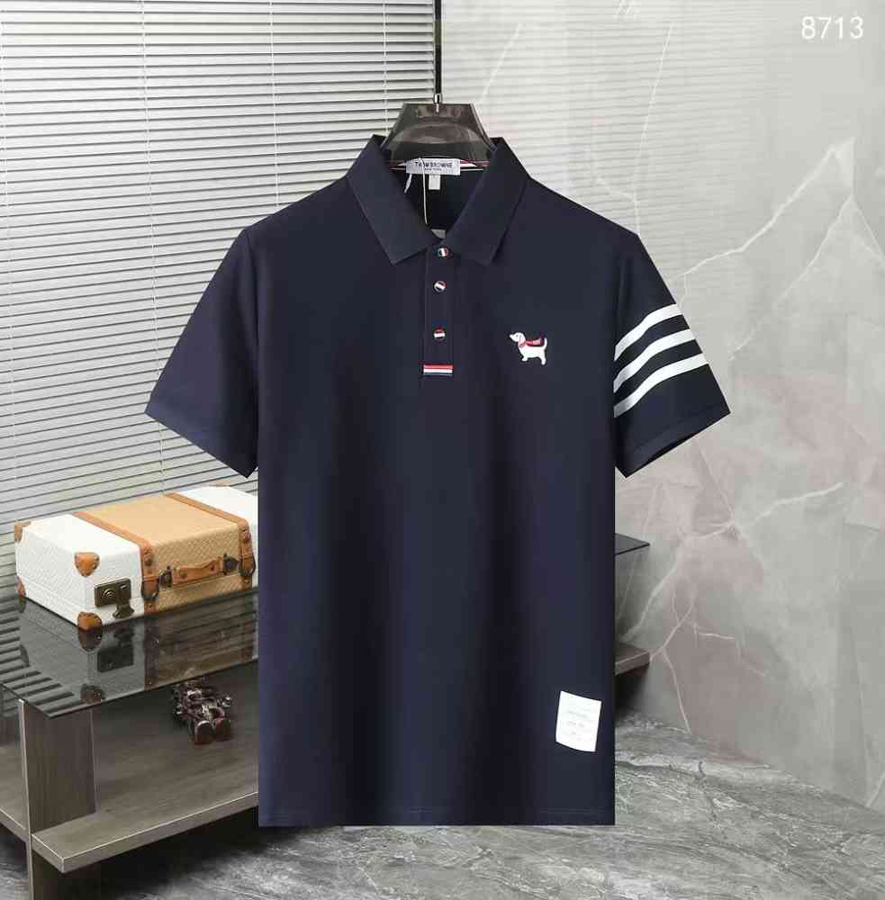 Blue Thom Browne Black Premium Quality T-shirt