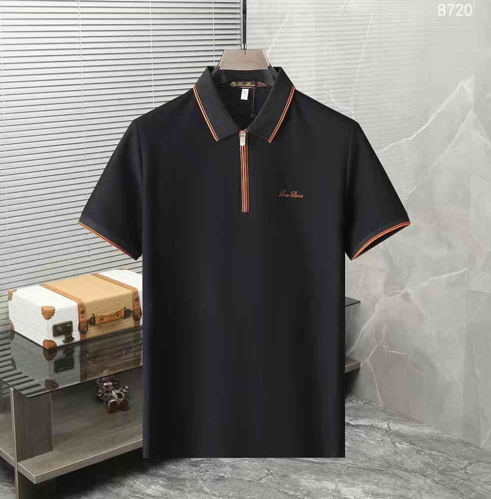 Black Loro Piana Blue Premium Quality T-Shirt