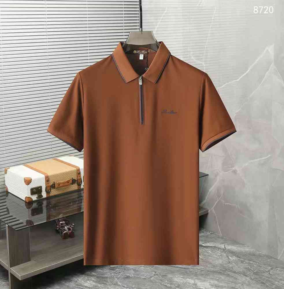 Brown Loro Piana Blue Premium Quality T-Shirt