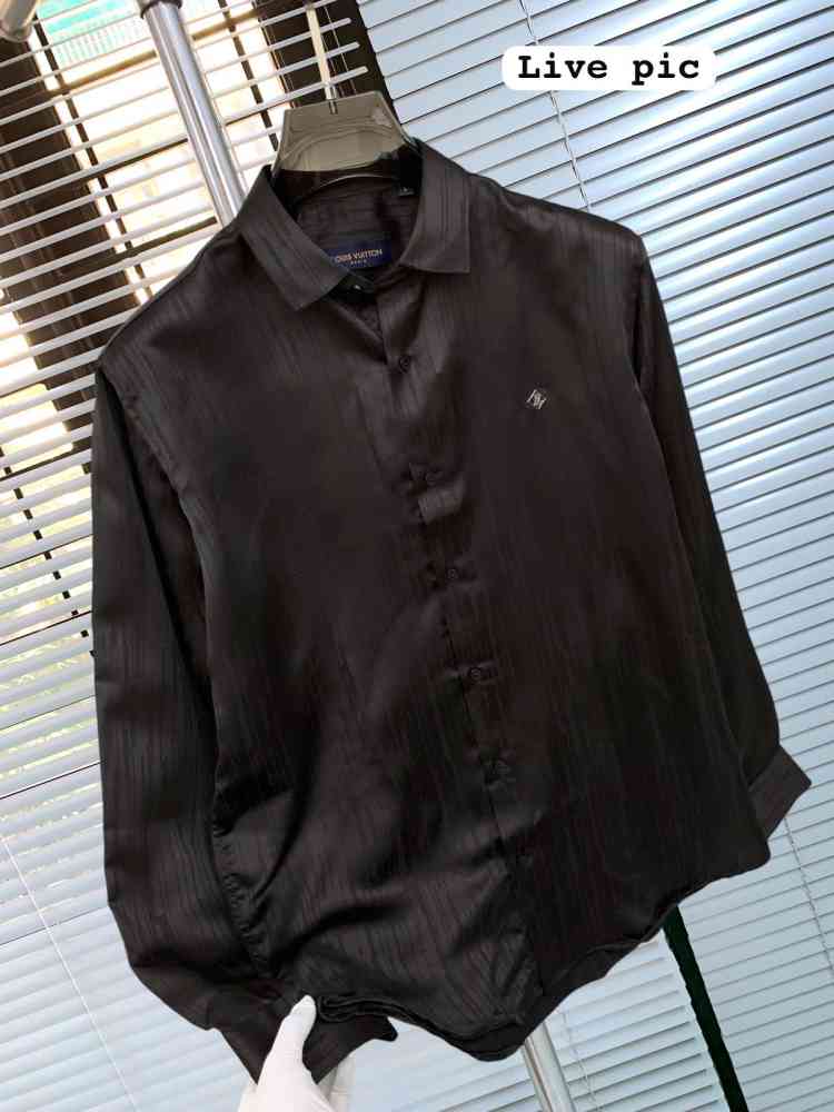 Louis Vuitton Monogram Black Premium Cotton Shirt-2