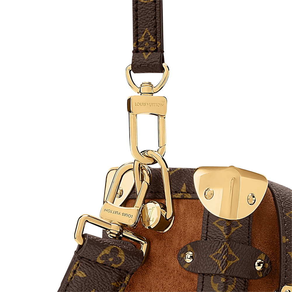 Louis Vuitton MM Side Trunk Soft Brown Suide Handle Bag-4