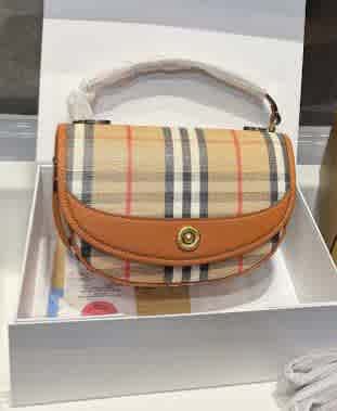 Burberry Highlands Vintage Check Brown Handbag-thumb-1