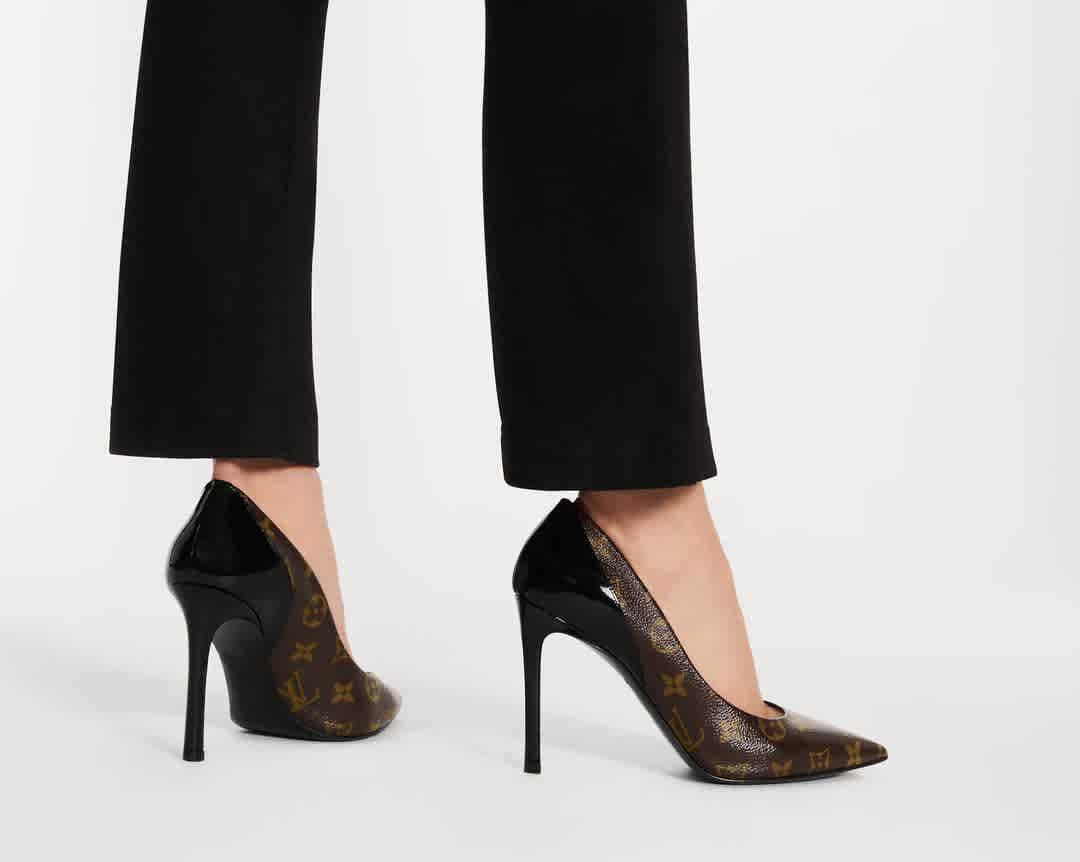 Louis Vuitton Brown Premium Quality Heels Sandals-2