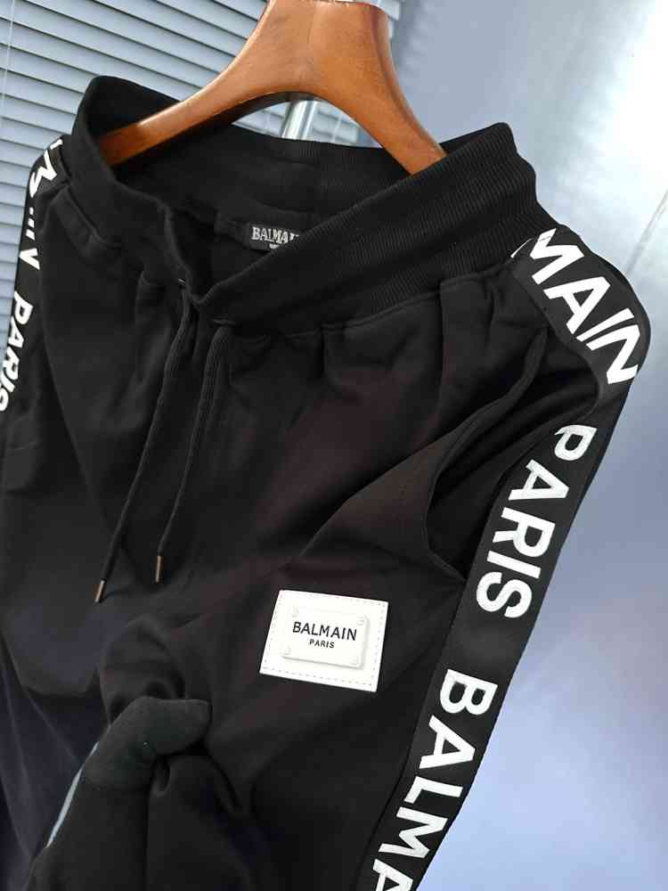 Balmain Black Premium Quality Trackpant-thumb-4