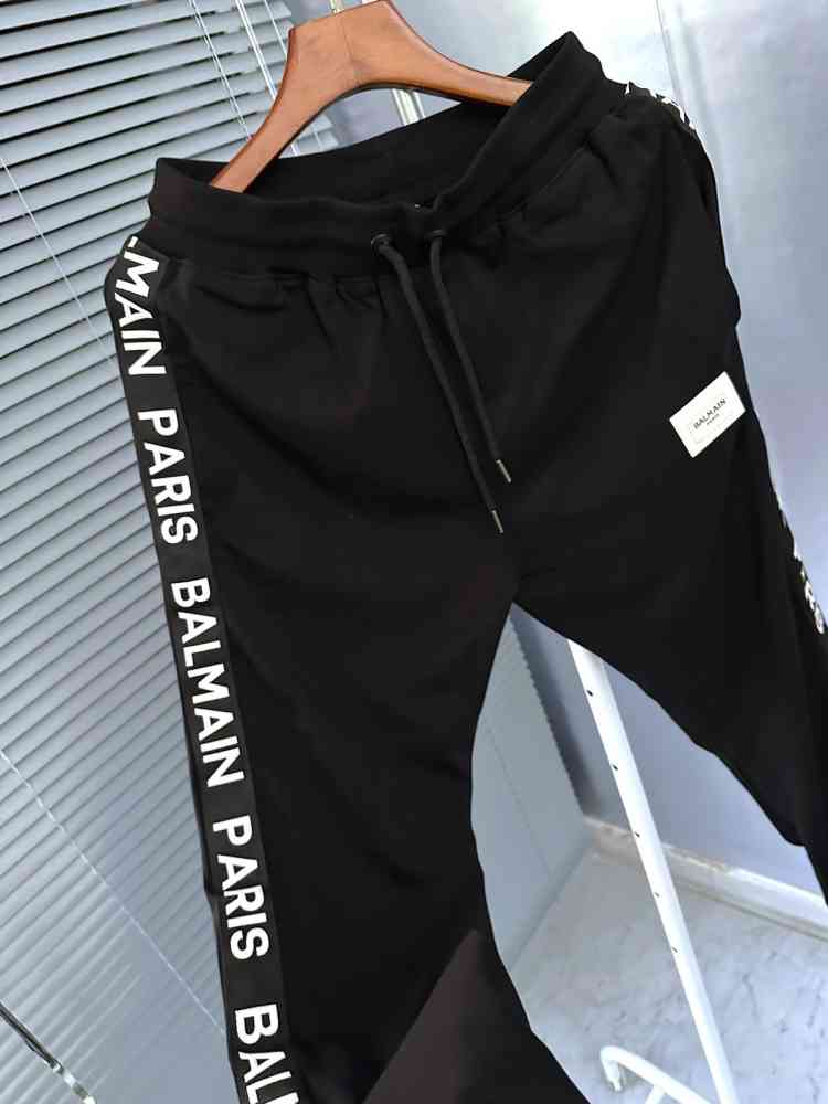 Balmain Black Premium Quality Trackpant-thumb-6