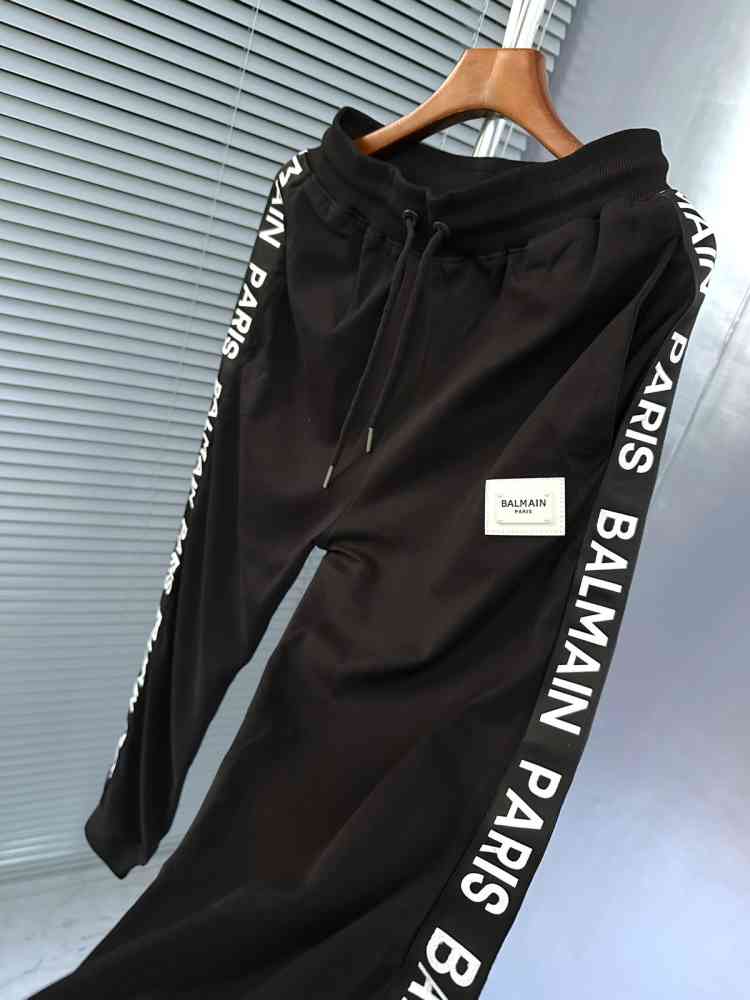 Balmain Black Premium Quality Trackpant-thumb-2