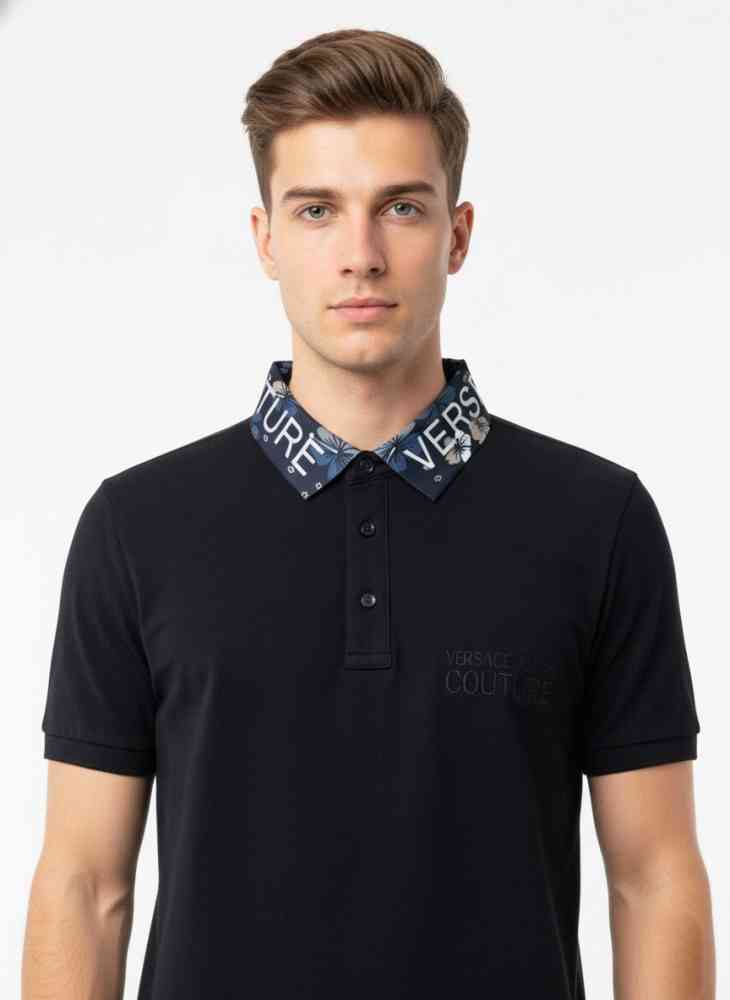 Versace Black Premium Quality Polo T-shirt-thumb-1