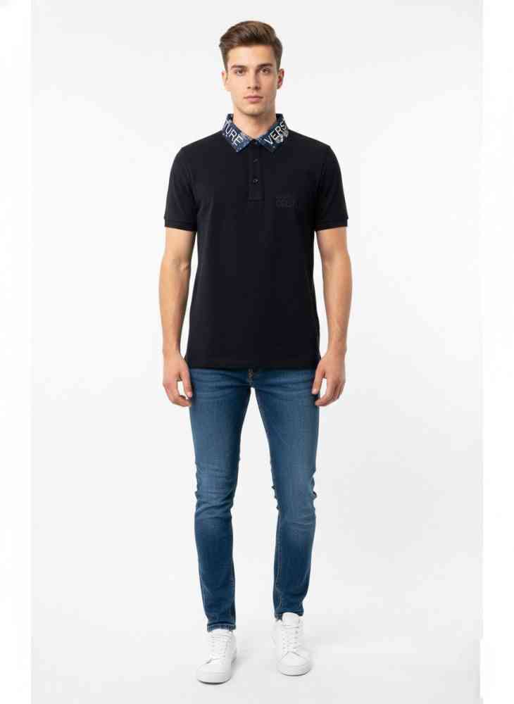 Black Versace White Premium Quality Polo T-shirt