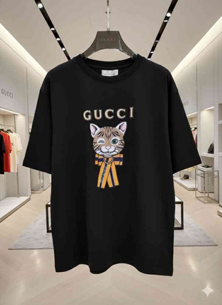 Black Gucci Brown Premium Quality Polo T-shirt