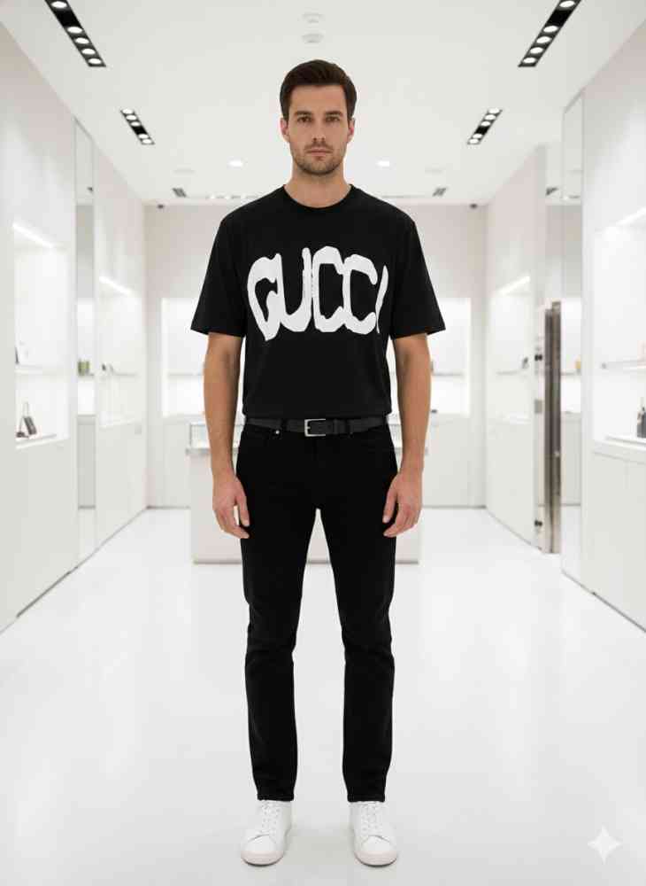 Gucci Black Premium Quality Polo T-shirt-1