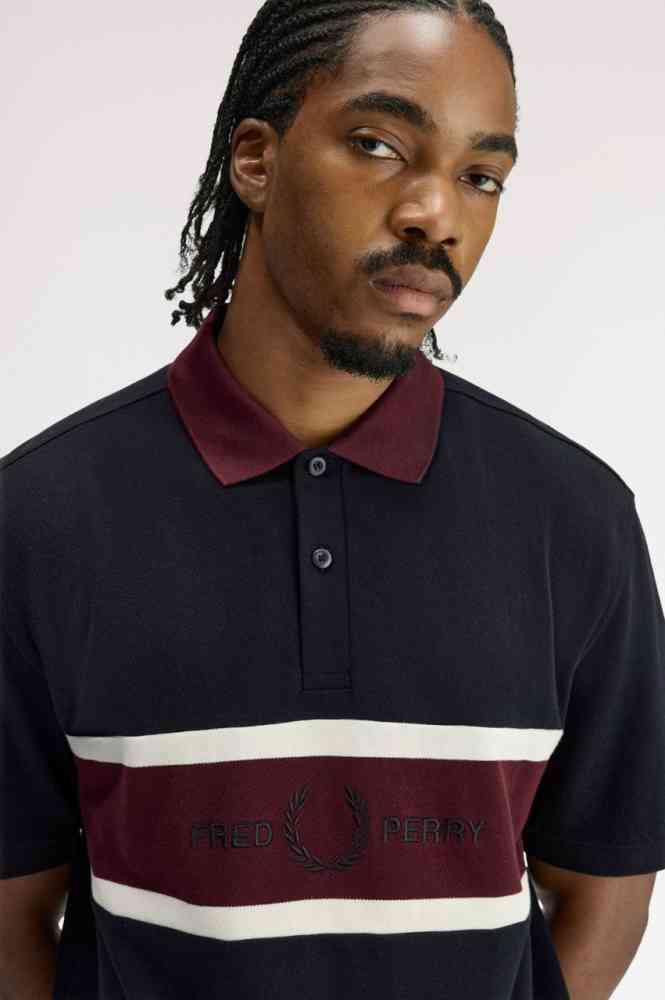 Fred Perry Embroidered logo Black Premium T-shirt-1
