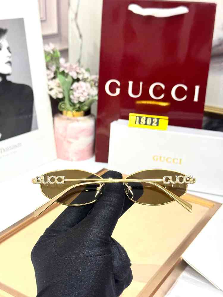 Gucci Brown Women's Sunglasses-thumb-3
