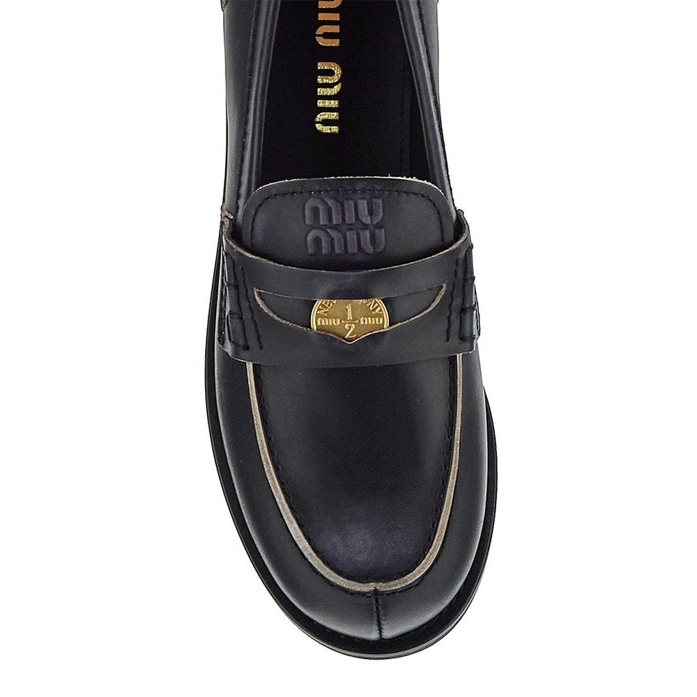 Miu Miu Black Penny Premium quality-Loafer-thumb-3