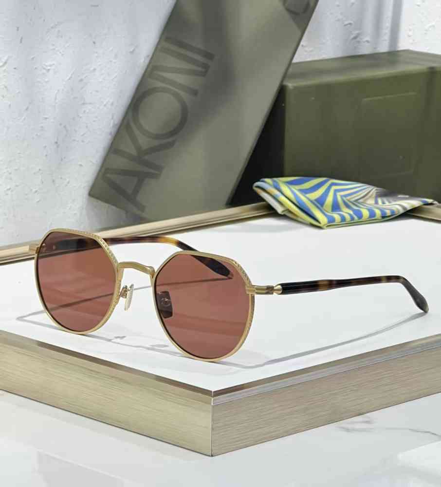 Brown Akoni Eclipse Blue Premium Sunglasses