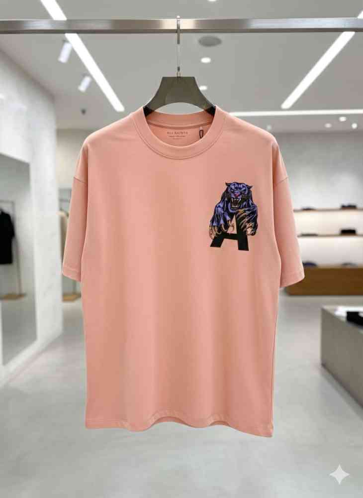 All Saints Pink Premium Quality T-shirt-2