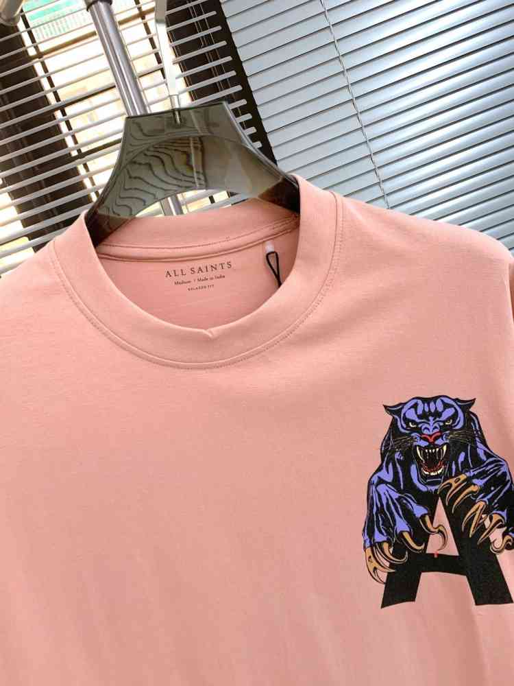 All Saints Pink Premium Quality T-shirt-4